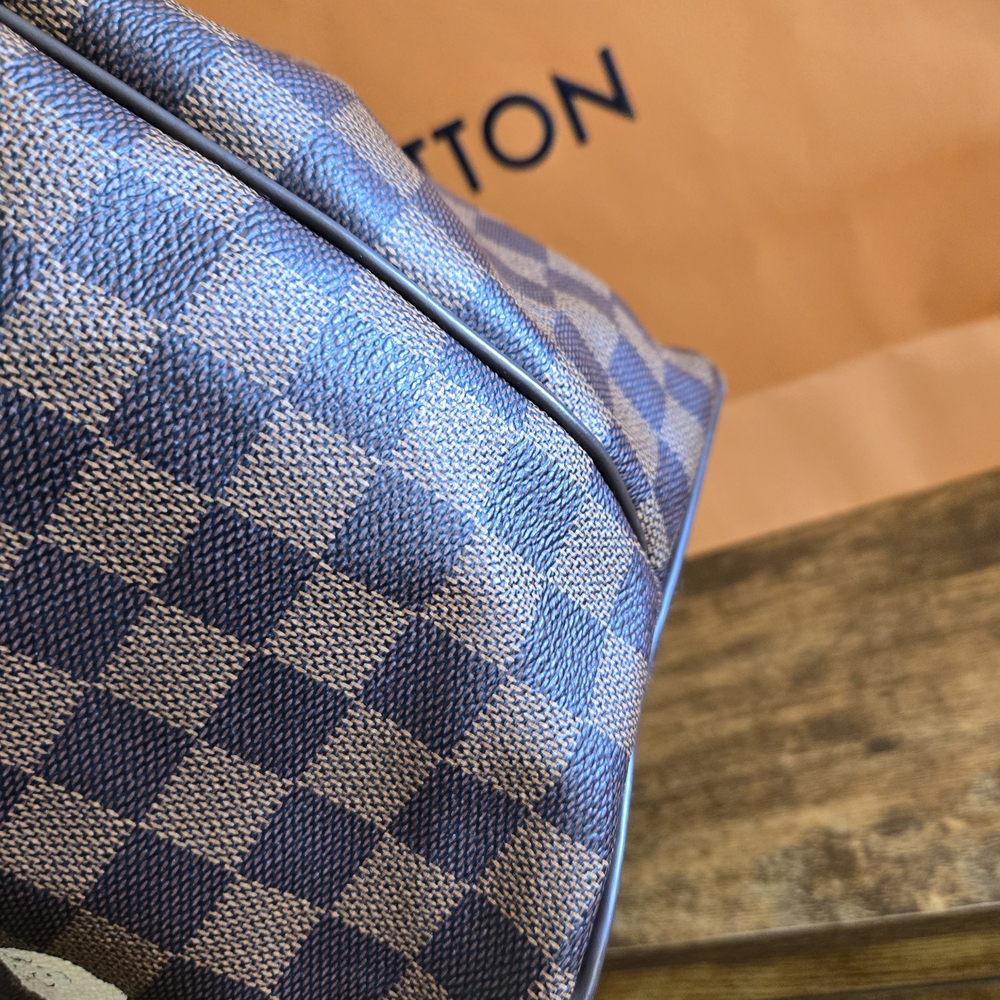 Louis Vuitton Brown Damier Ebene Tote with Peanuts Motifs - Picture 6 of 13